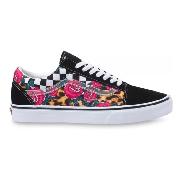 VANS | Old Skool Rose Animal Checkered Print Shoes - Picture 7 of 7
